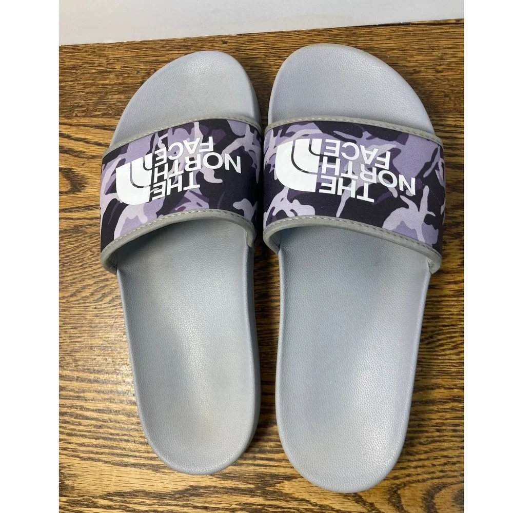 The North Face Base Camp Slide III Grey Purple Camo Mens 12 NF0A4T2R Sandal